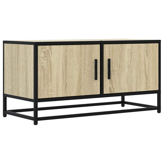 Tv Skříňka Dub Sonoma 80 X 34,5 X 40 Cm Kompozitní Dřevo A Kov
