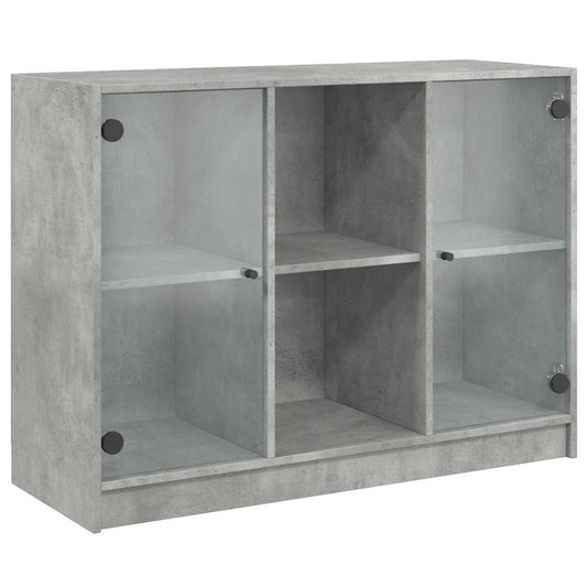 Příborník Betonově Šedý 102 X 37 X 75,5 Cm Kompozitní Dřevo