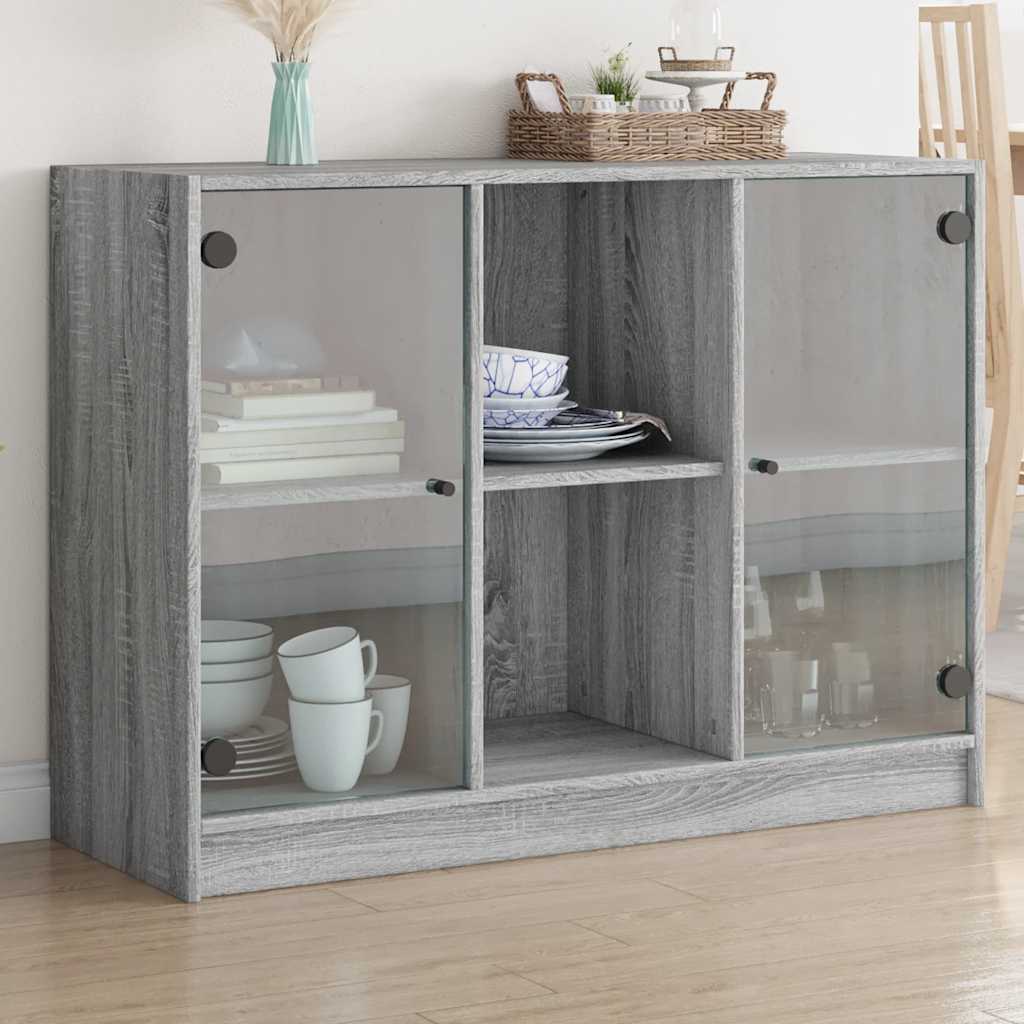 Příborník Betonově Šedý 102 X 37 X 75,5 Cm Kompozitní Dřevo