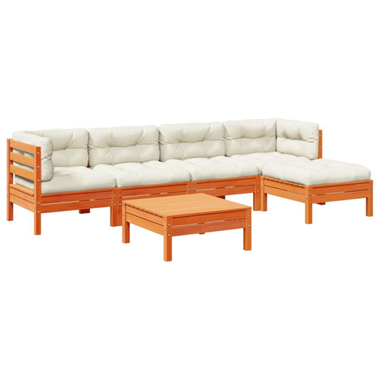 6Dílná Zahradní Sedací Souprava Podušky Borovice