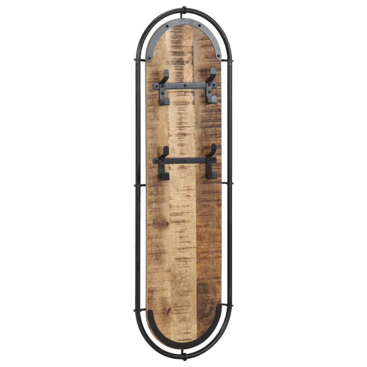 Nástěnné Věšáky Se 4 Háčky 2 Ks Masivní Hrubý Mangovník