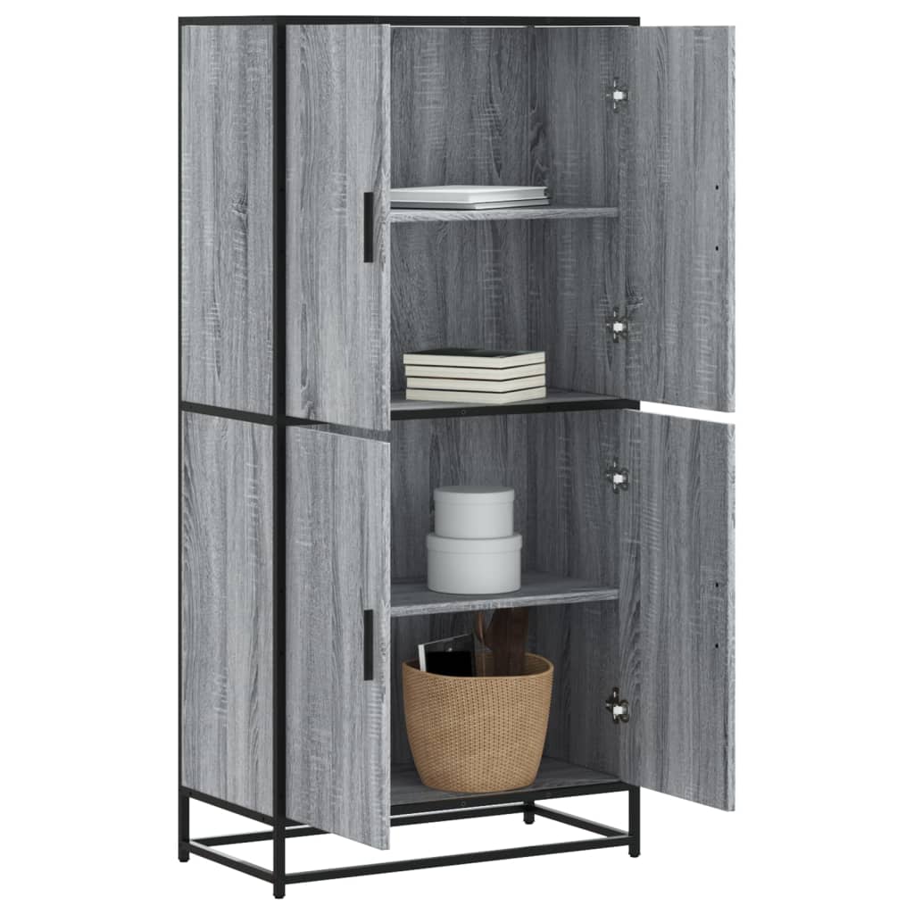 Skříň Highboard 68 X 35 X 139 Cm Kompozitní Dřevo