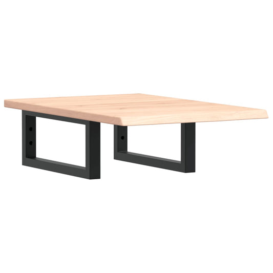 Deska Pod Umyvadlo Nástěnná Ocel A Masivní Dubové Dřevo