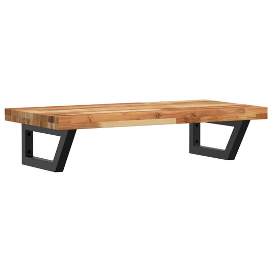 Deska Pod Umyvadlo Nástěnná Ocel A Masivní Akáciové Dřevo