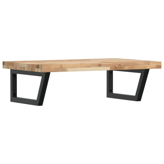 Deska Pod Umyvadlo Nástěnná Ocel A Masivní Akáciové Dřevo