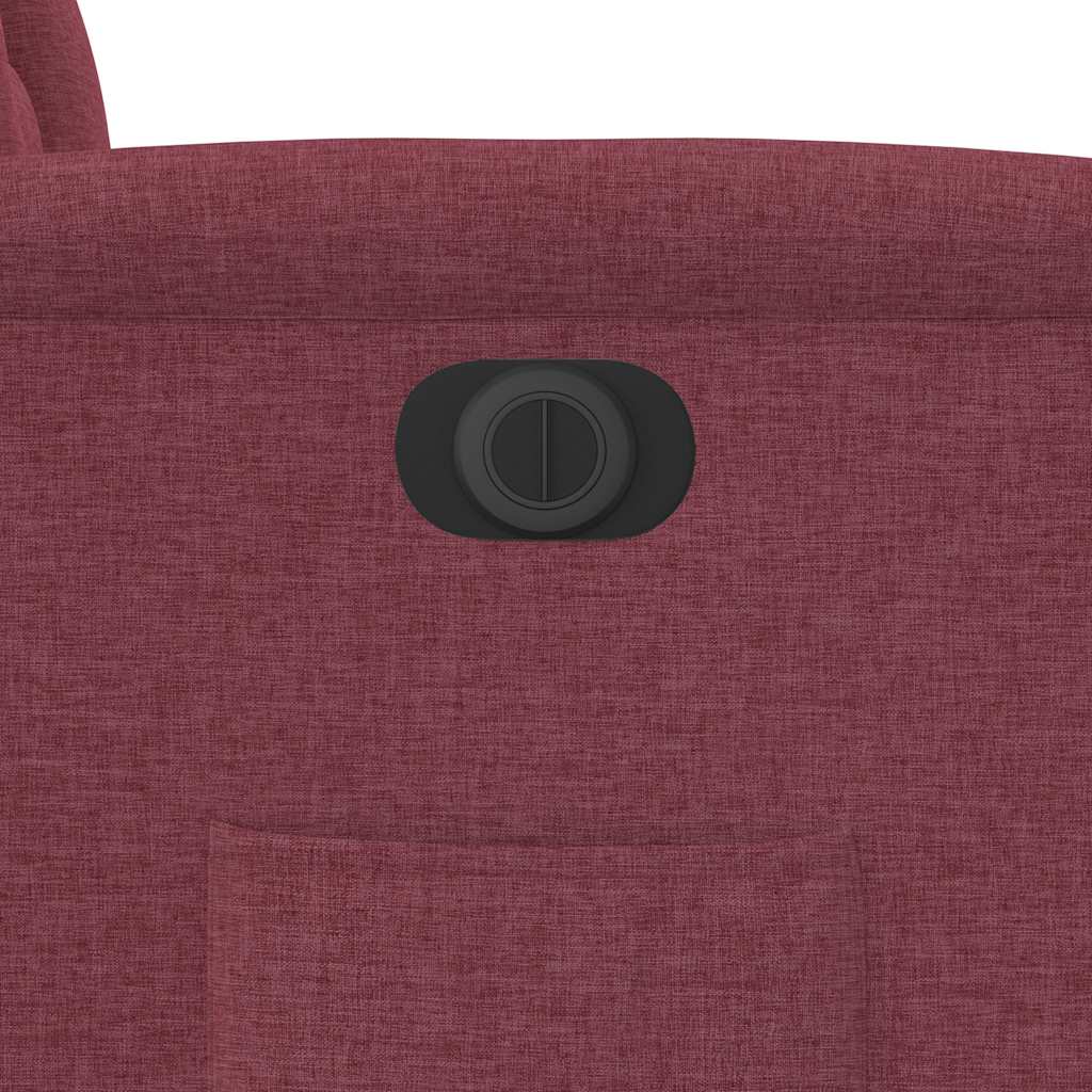 Elektrické Polohovací Křeslo Vínové Textil
