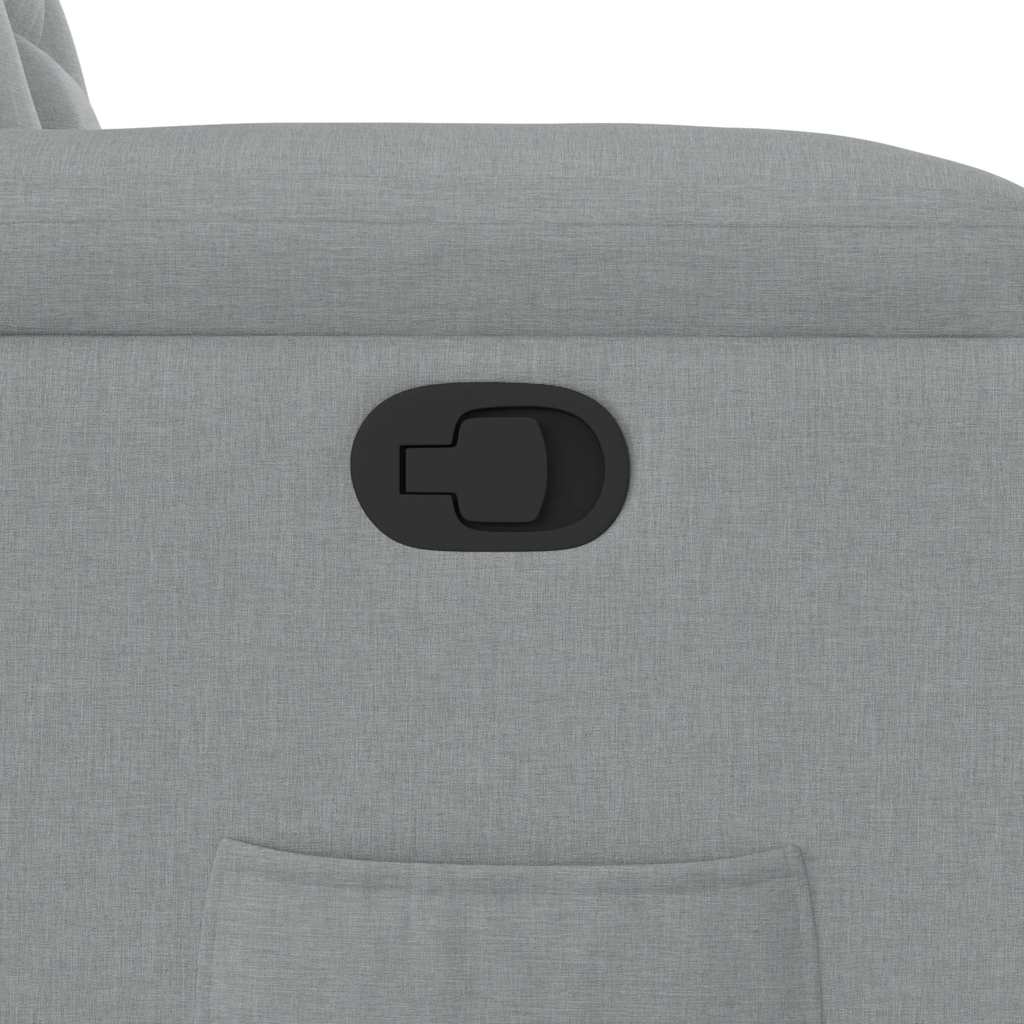 Zvedací Polohovací Křeslo Světle Šedé Textil