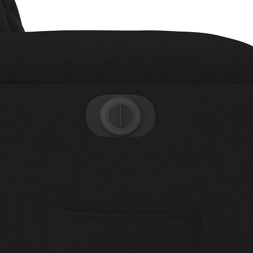 Elektrické Zvedací Polohovací Křeslo Černé Textil
