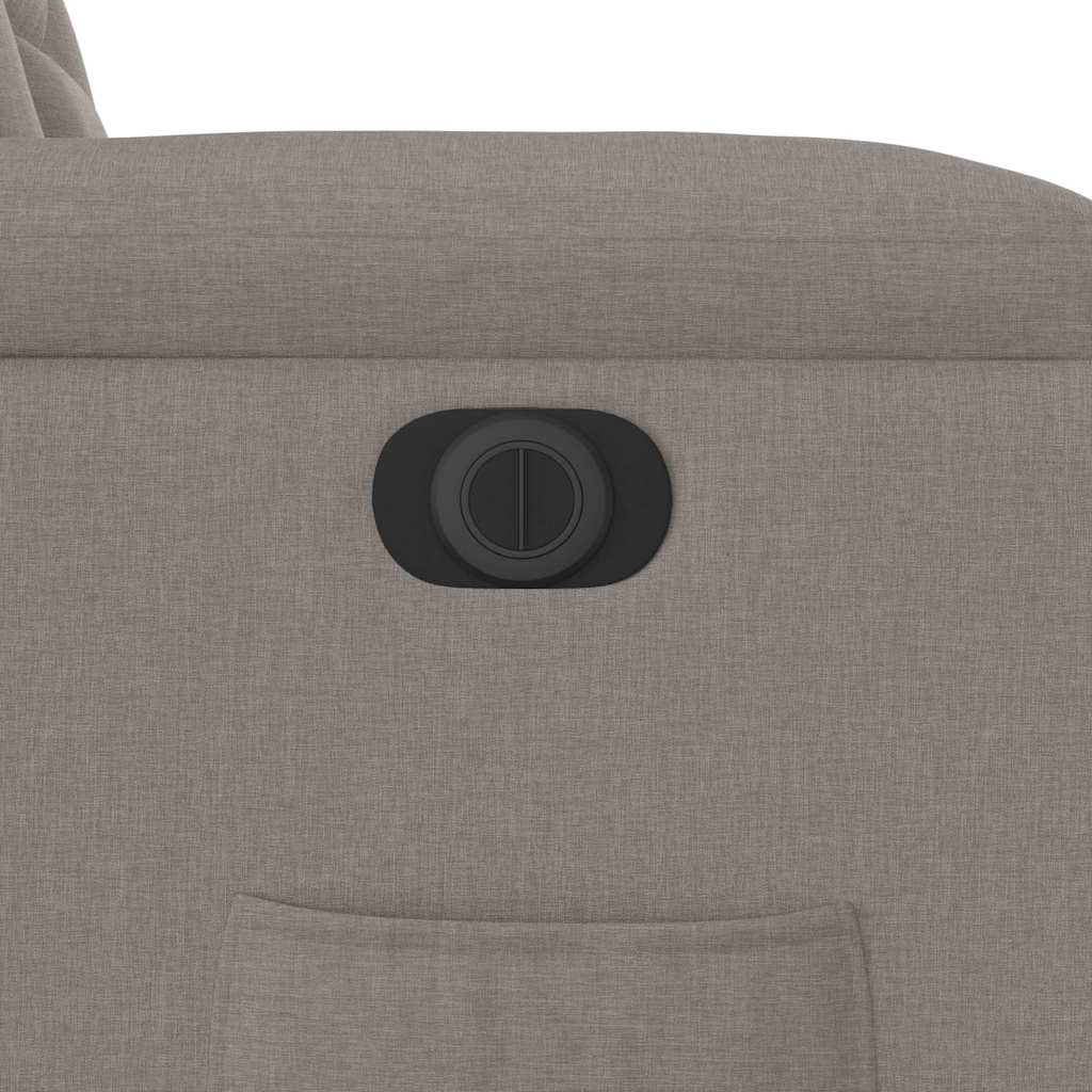Elektrické Zvedací Polohovací Křeslo Taupe Textil