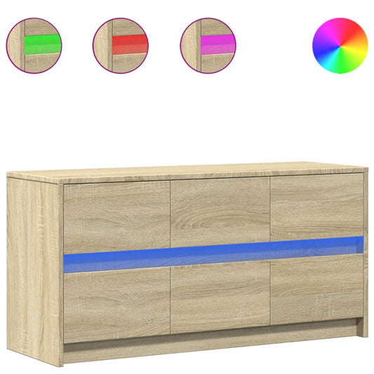 Tv Skříňka S Led 100 X 34 X 50 Cm Kompozitní Dřevo