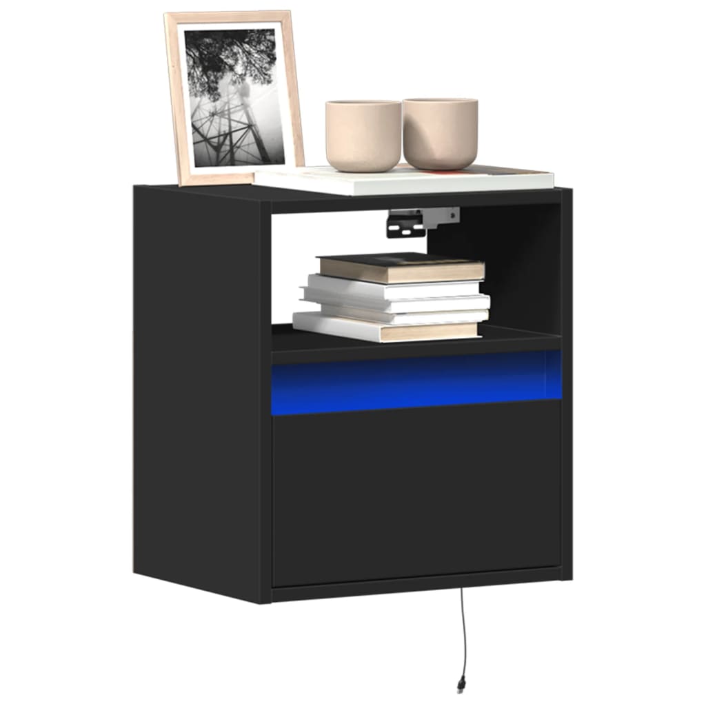 Nástěnná Tv Skříňka S Led Osvětlením 41 X 31 X 45 Cm