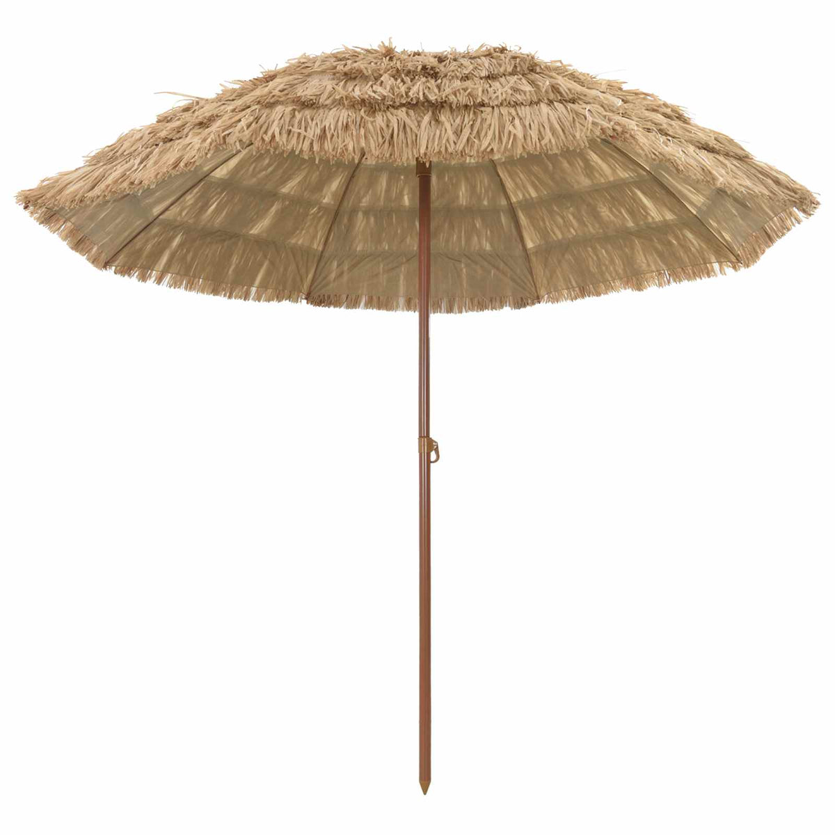 Plážový Slunečník 160 X 160 X 196 Cm Polyester A Ocel Přírodní