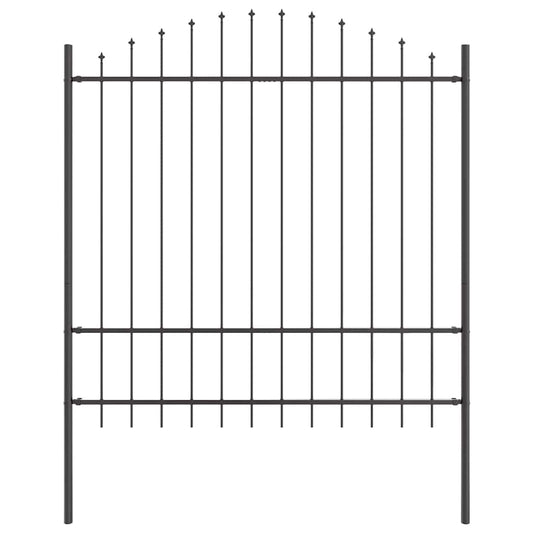 Zahradní Plot Woerden 170 X 215 Cm Práškově Lakovaná Ocel Šedá