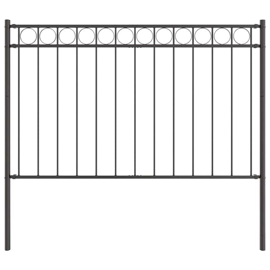 Prvek Plotu Assen 170 X 150 Cm Ocel Šedá