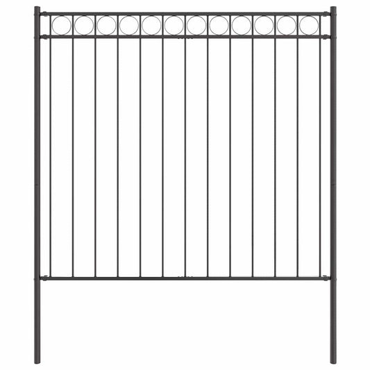 Prvek Plotu Assen 170 X 170 Cm Ocel Šedá