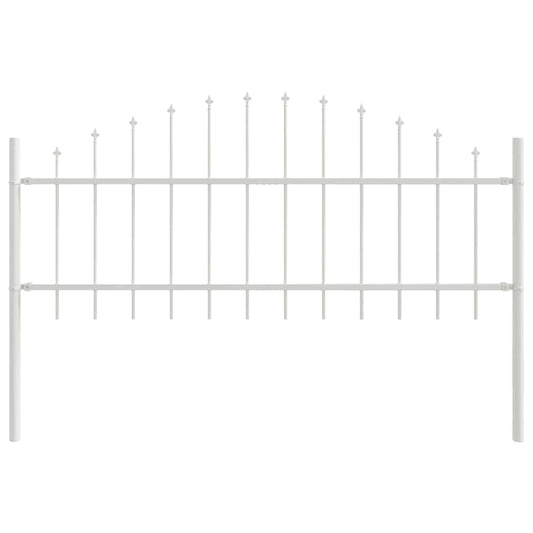 Zahradní Plot Woerden 170 X 115 Cm Práškově Lakovaná Ocel Bílá