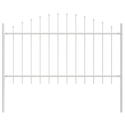 Zahradní Plot Woerden 170 X 140 Cm Práškově Lakovaná Ocel Bílá