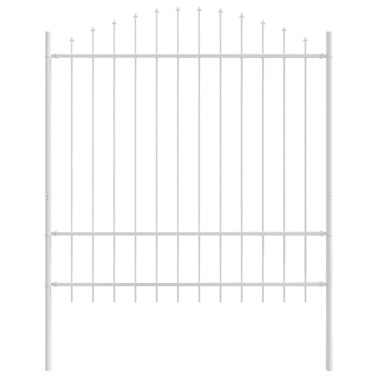 Zahradní Plot Woerden 170 X 215 Cm Práškově Lakovaná Ocel Bílá