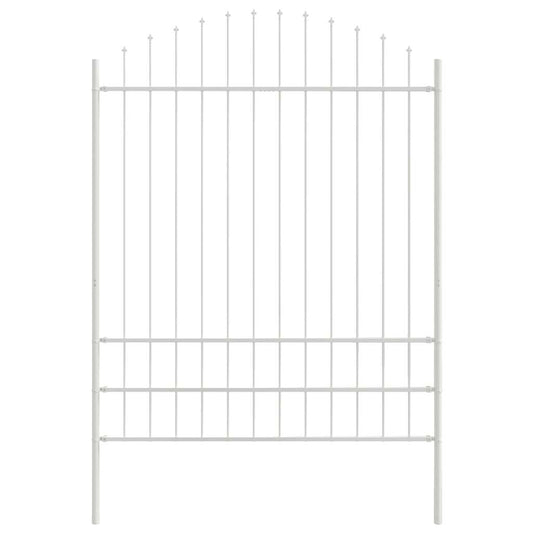 Zahradní Plot Woerden 170 X 225 Cm Práškově Lakovaná Ocel Bílá