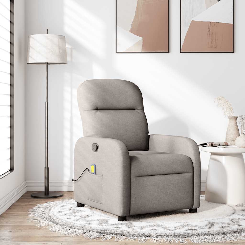 Polohovací Křeslo Textil Taupe