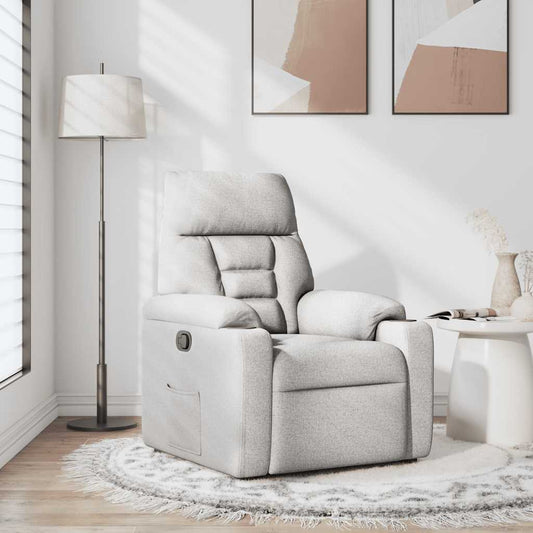 Polohovací Křeslo Obláčkově Šedá Textil