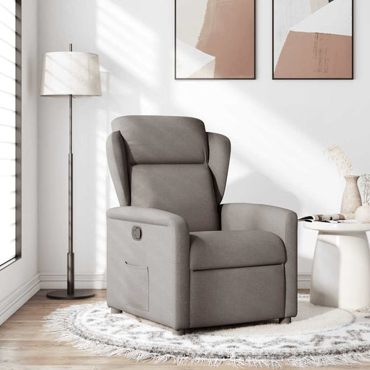 Polohovací Křeslo Textil Taupe