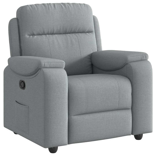 Polohovací Křeslo Světle Šedé Textil Světle Šedá