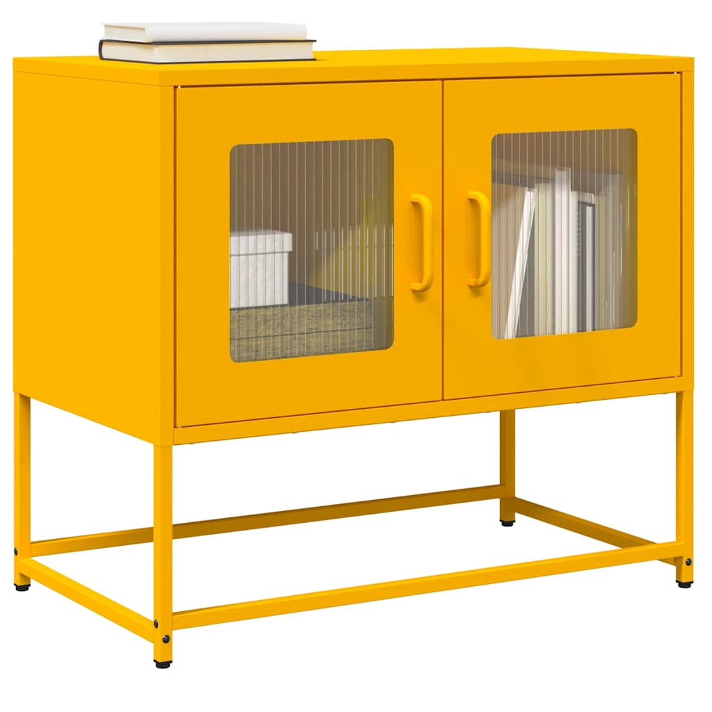 Tv Skříňka Černá 68X39X60,5 Cm Ocel Válcovaná Za Studena