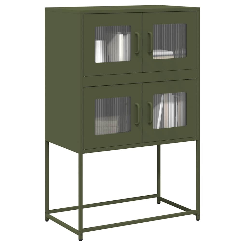 Skříň Highboard Černá Ocel