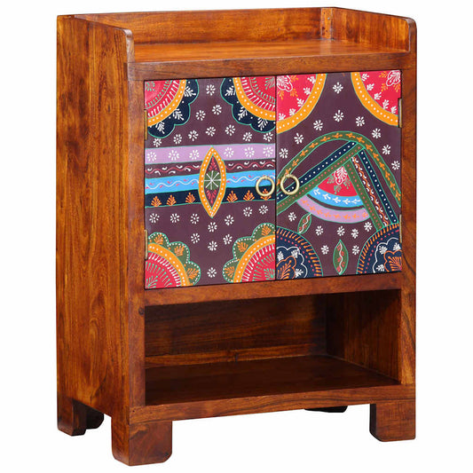 Skříň Na Obuv Hnědá 55 X 35 X 75 Cm Masivní Akátové Dřevo