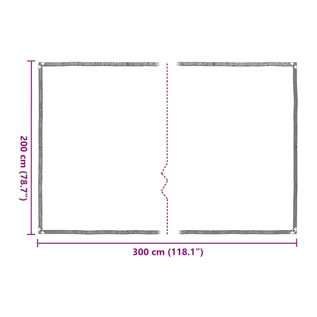 Čirá Plachta S Oky 2X3 M Polyethylen
