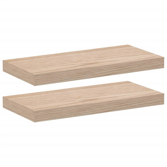 Plovoucí Police 2 Ks 50 X 23,5 X 4 Cm Kompozitní Dřevo