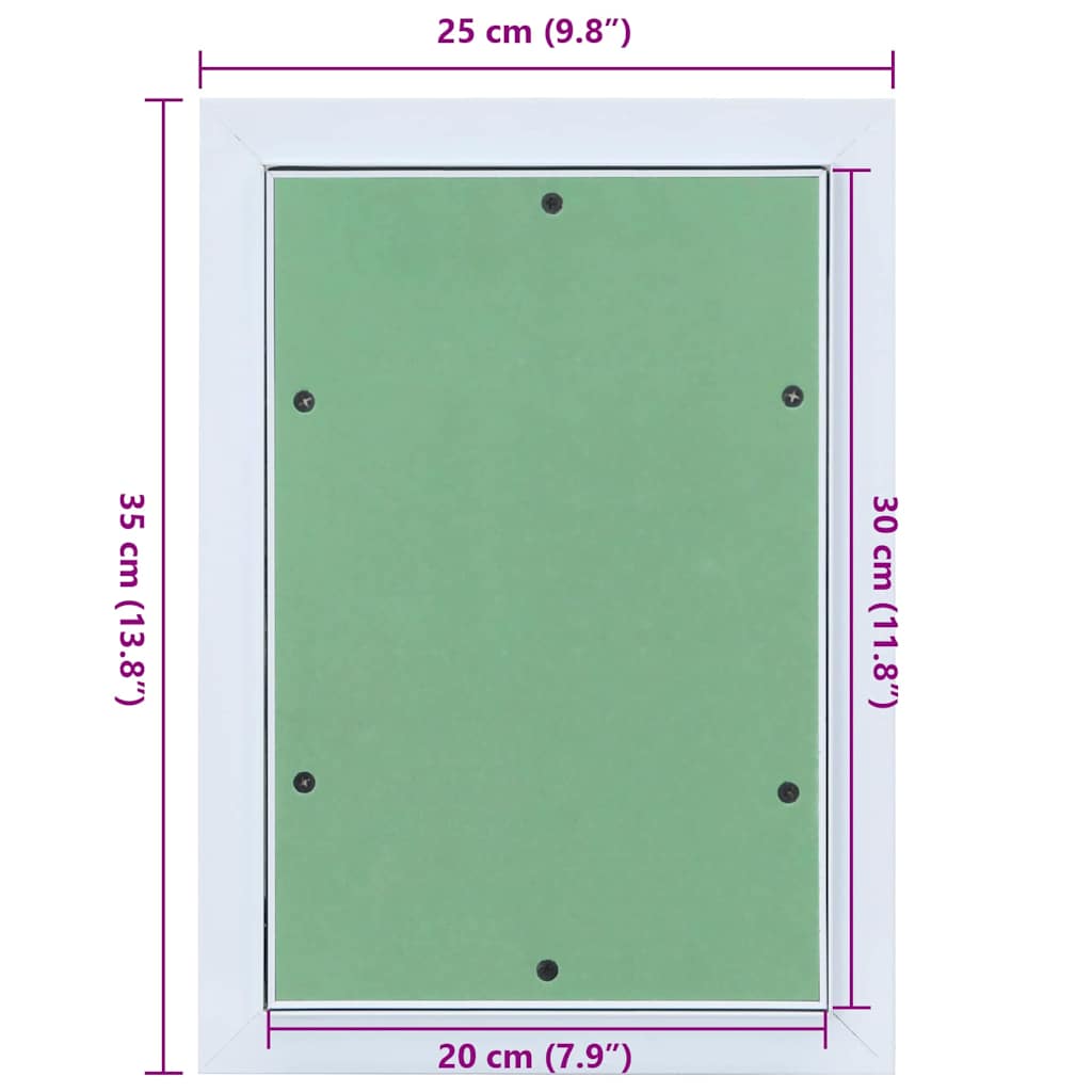 Přístupový Panel Zelená A Stříbrná 25 X 35 Cm