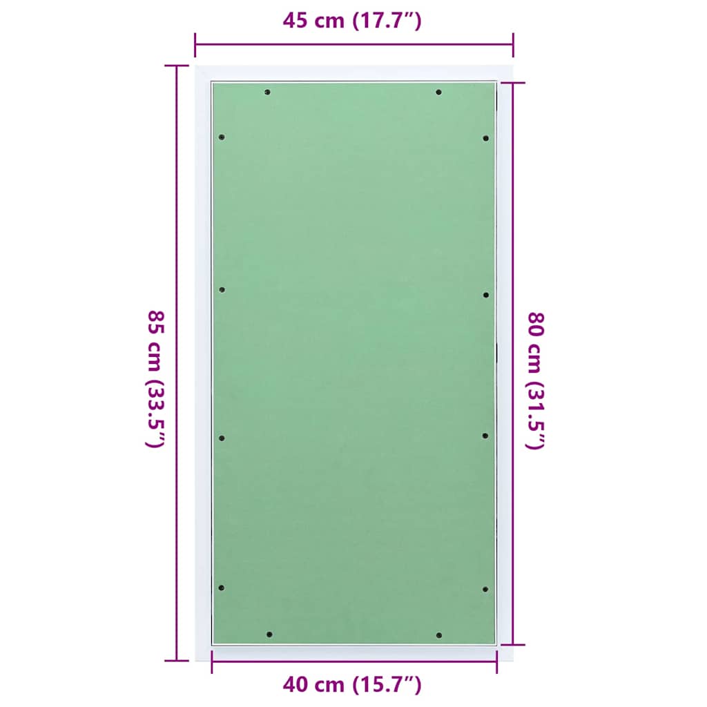 Přístupový Panel Zelená A Stříbrná 45 X 85 Cm