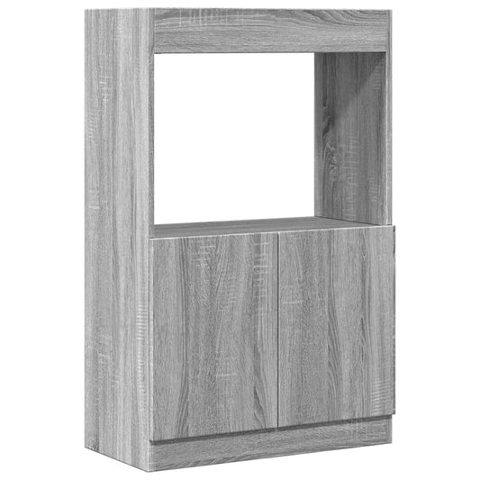 Skříň Highboard Šedá Sonoma 63 X 33 X Kompozitní Dřevo Šedá Sonoma
