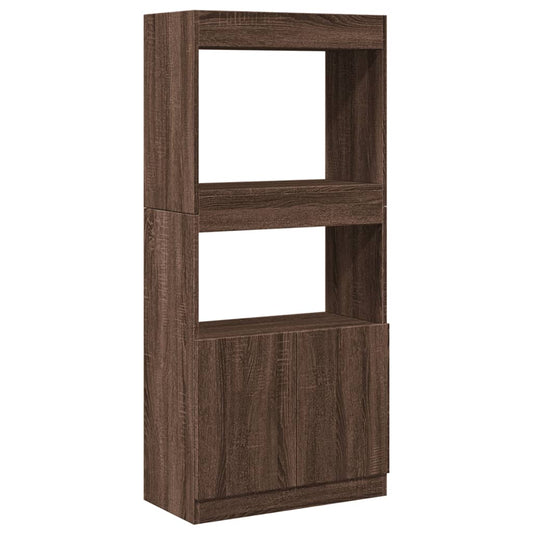 Skříň Highboard 63 X 33 X Kompozitní Dřevo Hnědý Dub