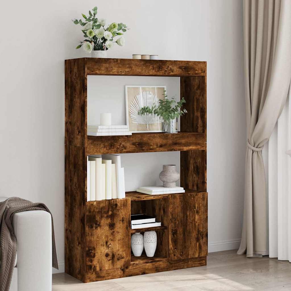 Skříň Highboard 63 X 33 X Kompozitní Dřevo Kouřový Dub