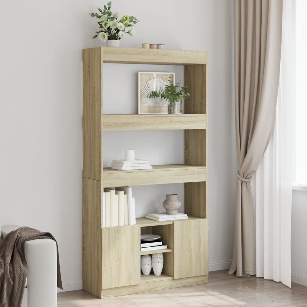 Skříň Highboard 63 X 33 X Kompozitní Dřevo Dub Sonoma