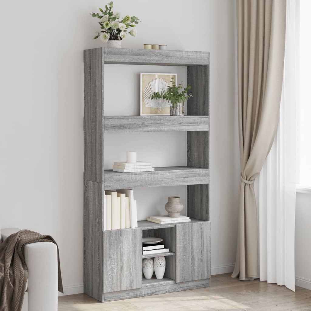 Skříň Highboard Šedá Sonoma 63 X 33 X Kompozitní Dřevo Šedá Sonoma