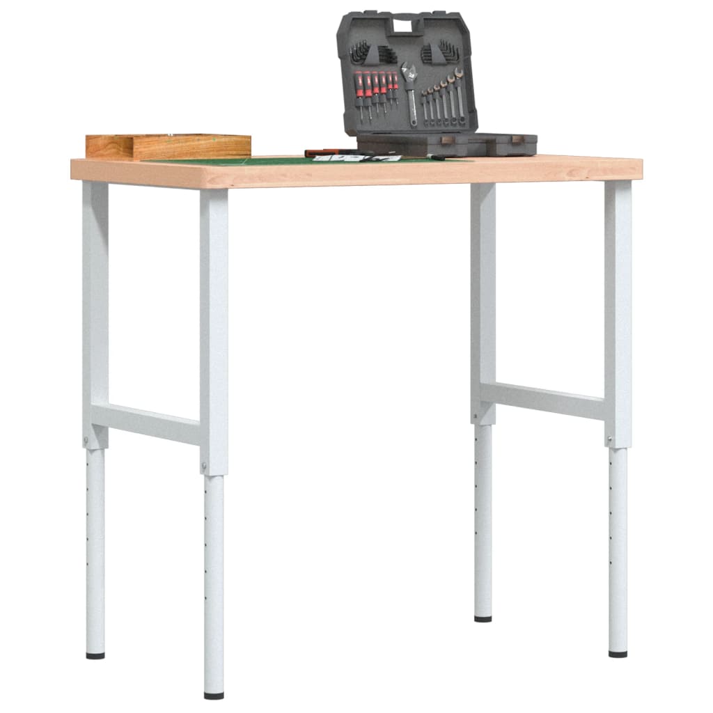 Pracovní Stůl 100 X 60 X (71,5–98) Cm Masivní Buk Obdélníkový