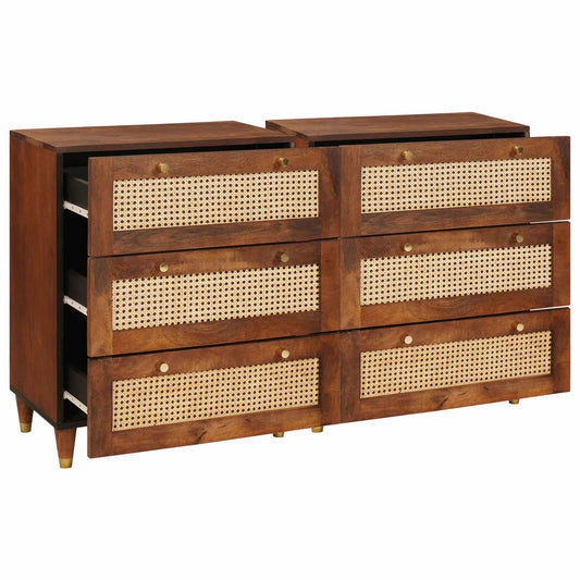 Sestava Komody 2 Ks 60 X 33,5 X 75 Cm Masivní Mangové Dřevo