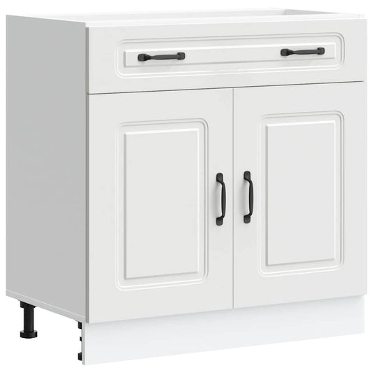 Kuchyňská Spodní Skříňka "Kalmar" Bílý Kompozitní Dřevo Bílá