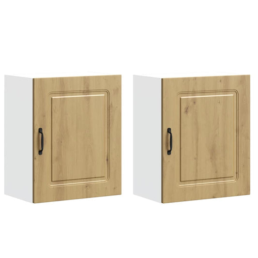 Kuchyňské Nástěnné Skříňky 2 Ks Kalmar Artisan Dub, Dřevěné Podlahy