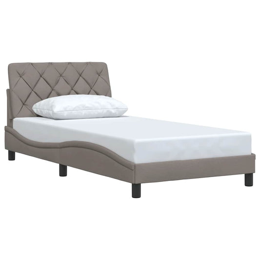 Rám Postele Bez Matrace Taupe 100 X 200 Cm Textil