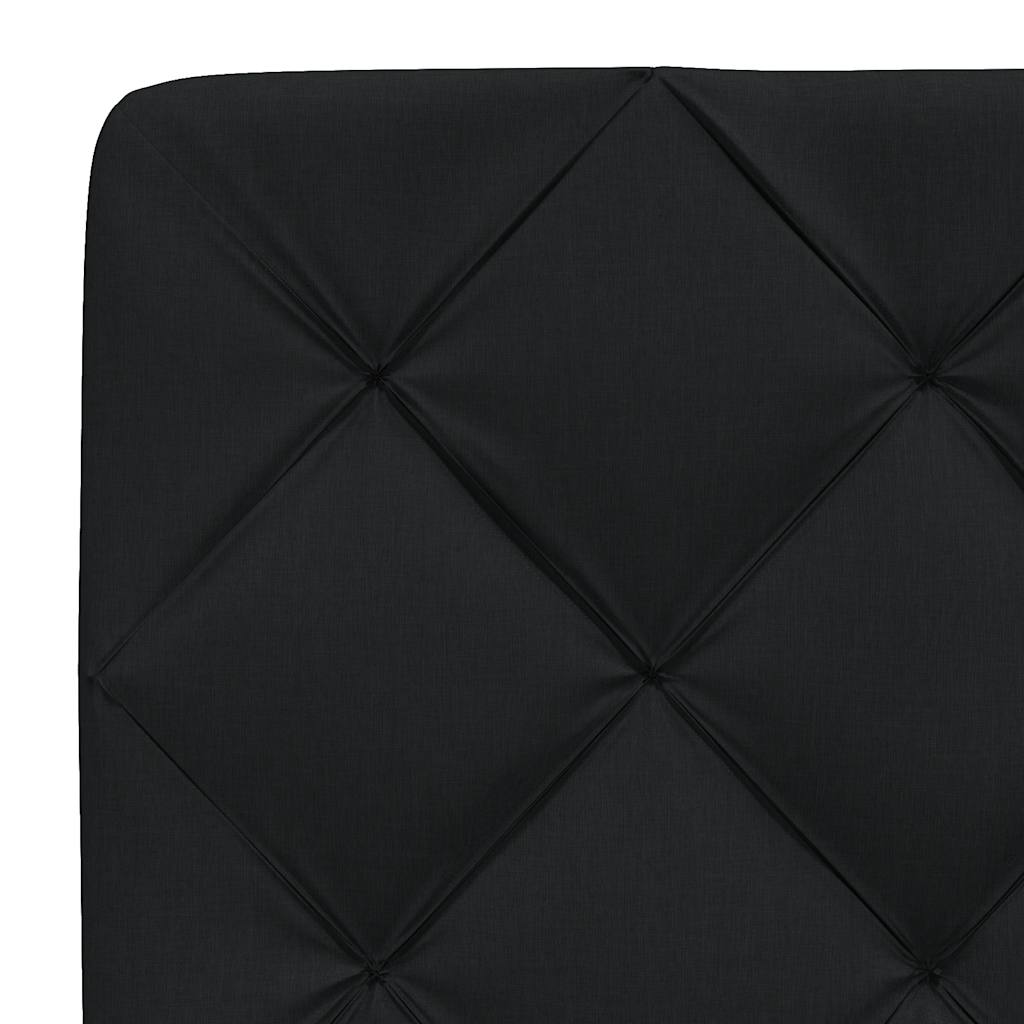 Rám Postele S Led Bez Matrace Černý 90X190 Cm Látka