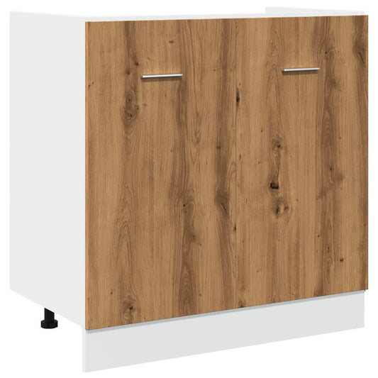 Skříňka Pod Dřez 80 X 46 X 81,5 Cm Kompozit Dub Artisan