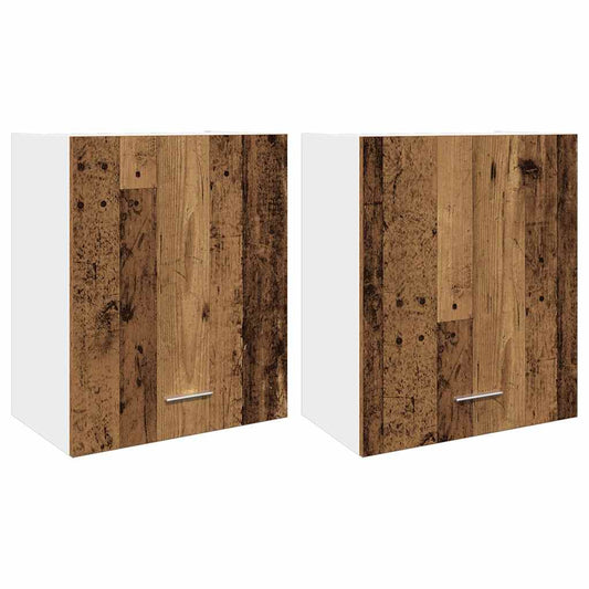 Závěsné Skříňky 2 Ks Old Wood 50 X 31 X 60 Cm Kompozitní Dřevo Staré Dřevo