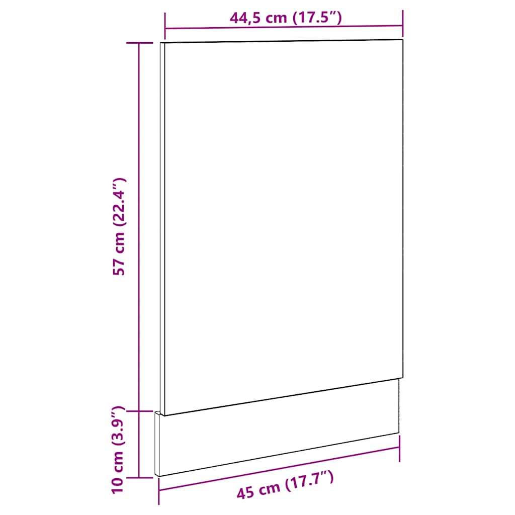 Panel Na Myčku Betonově Šedý 45 X 3 X 67 Cm Betonová Šedá