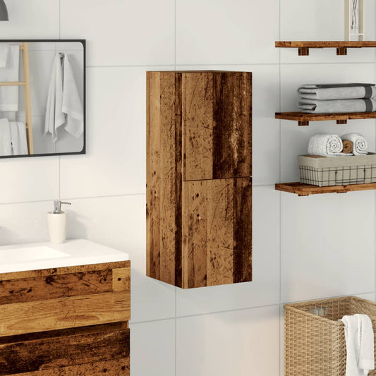 Koupelnová Závěsná Skříňka Old Wood 30 X 30 X 80 Cm Kompozit
