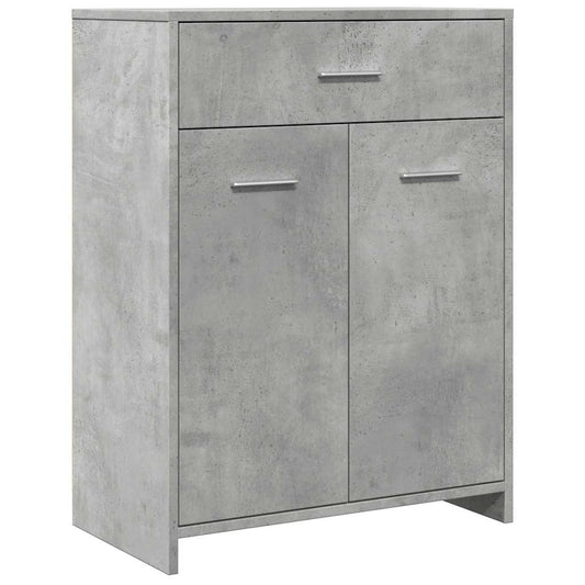 Koupelnová Skříňka Betonově Šedá 60 X 33 X 80 Cm Dřevotříska
